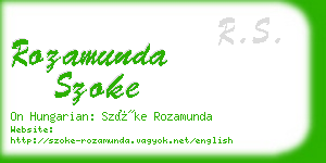 rozamunda szoke business card